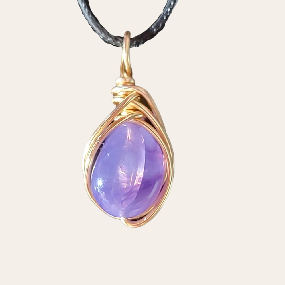 Amethyst Wire Wrapped Necklace
